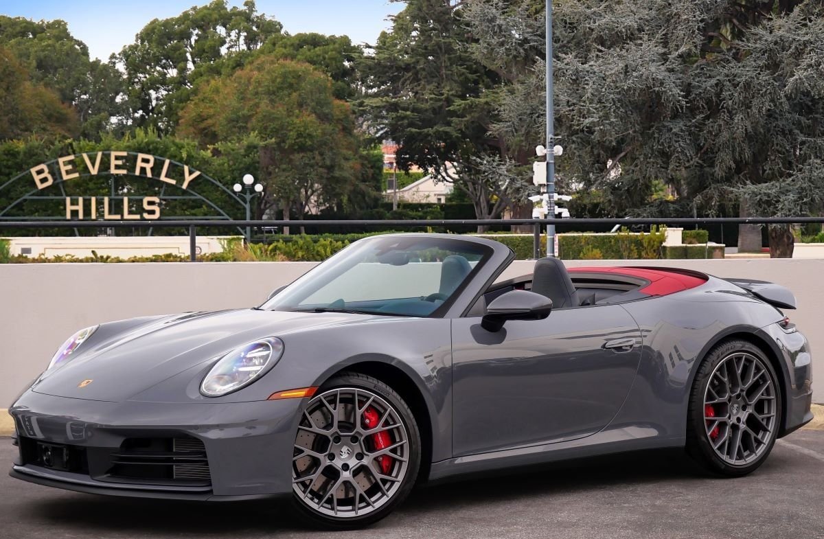 Rent a Porsche 911 Carrera S Cabriolet Gray 2026 in LAX Rent a Porsche 911 Carrera S Cabriolet Gray 2026 in LAX