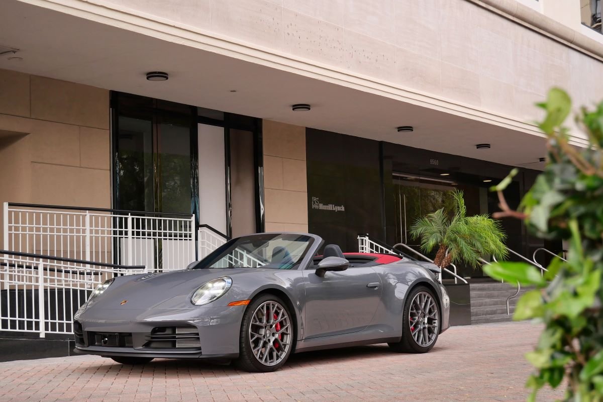 Rent a Porsche 911 Carrera S Cabriolet Gray 2026 in Los Angeles Rent a Porsche 911 Carrera S Cabriolet Gray 2026 in Los Angeles